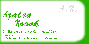 azalea novak business card